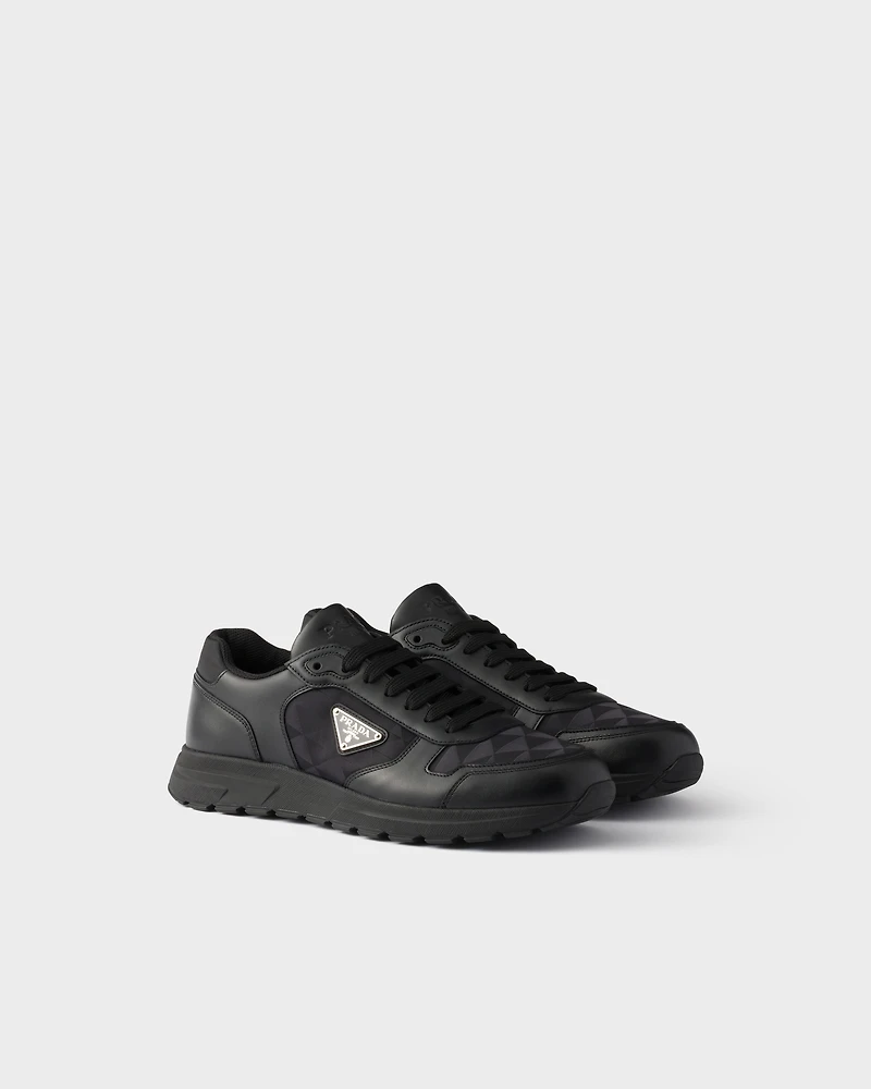 Prax 2.0 Re-Nylon and leather sneakers