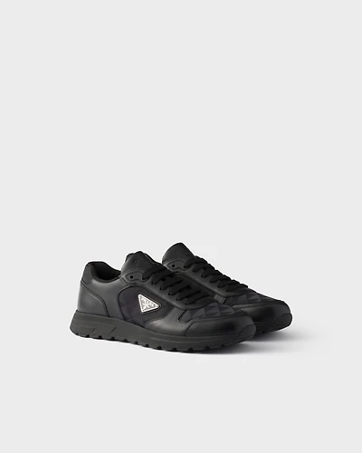 Prax 2.0 Re-Nylon and leather sneakers