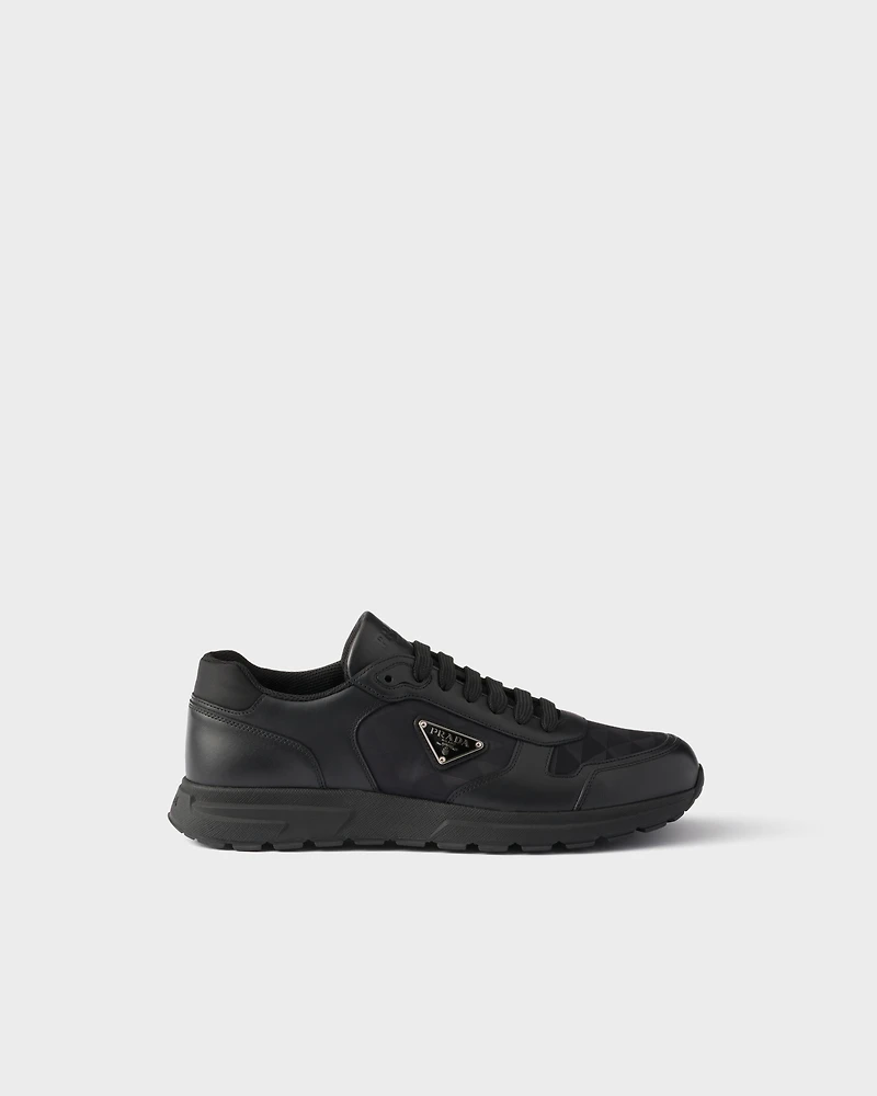 Prax 2.0 Re-Nylon and leather sneakers