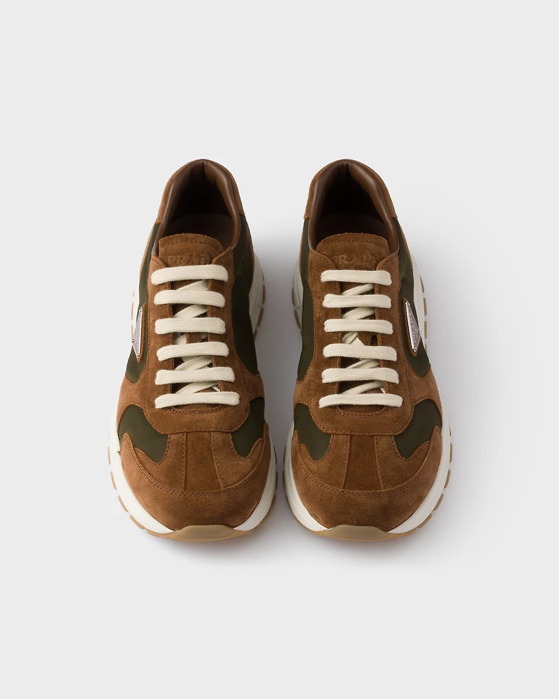 Suede and Re-Nylon sneakers
