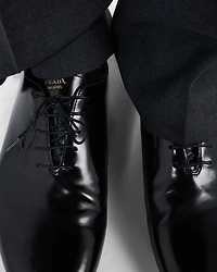Brushed leather lace-ups