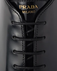 Brushed leather lace-ups
