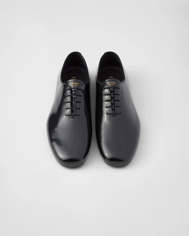 Brushed leather lace-ups