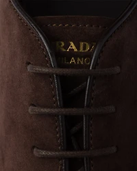 Suede laced shoes