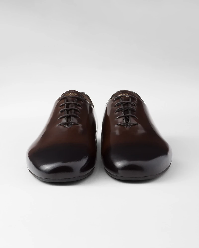 Brushed leather lace-ups