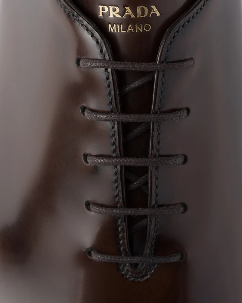 Brushed leather lace-ups