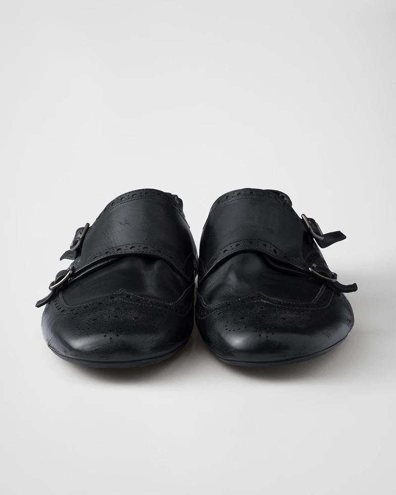 Shuffle double monk strap shoes