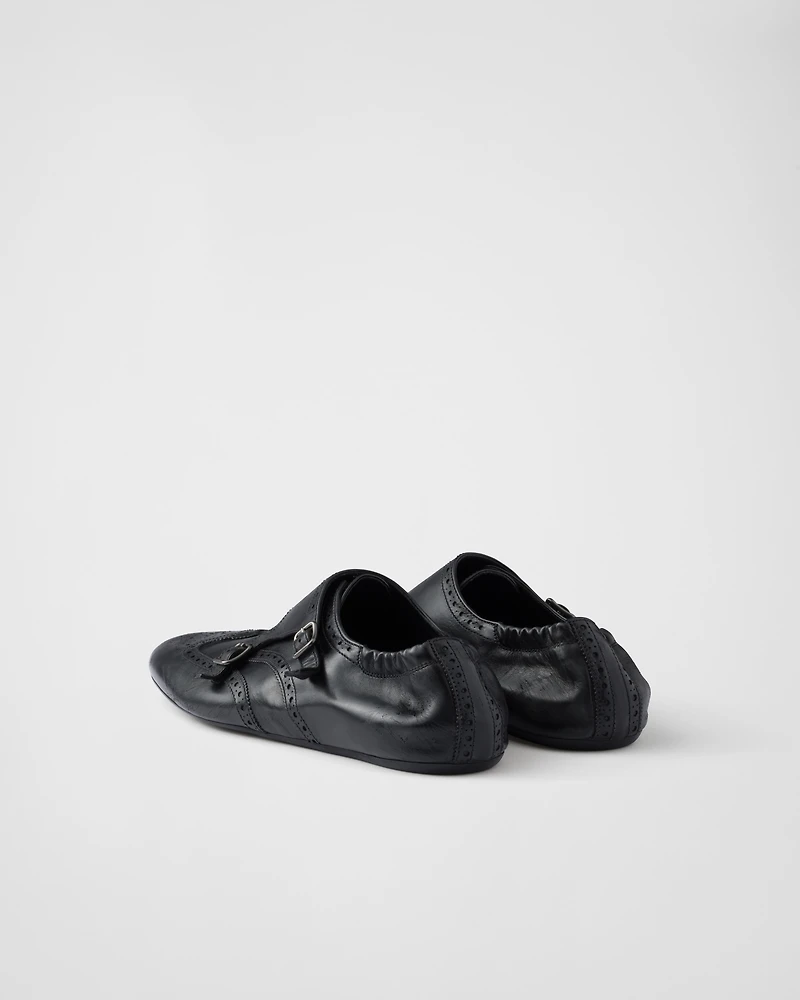 Shuffle double monk strap shoes