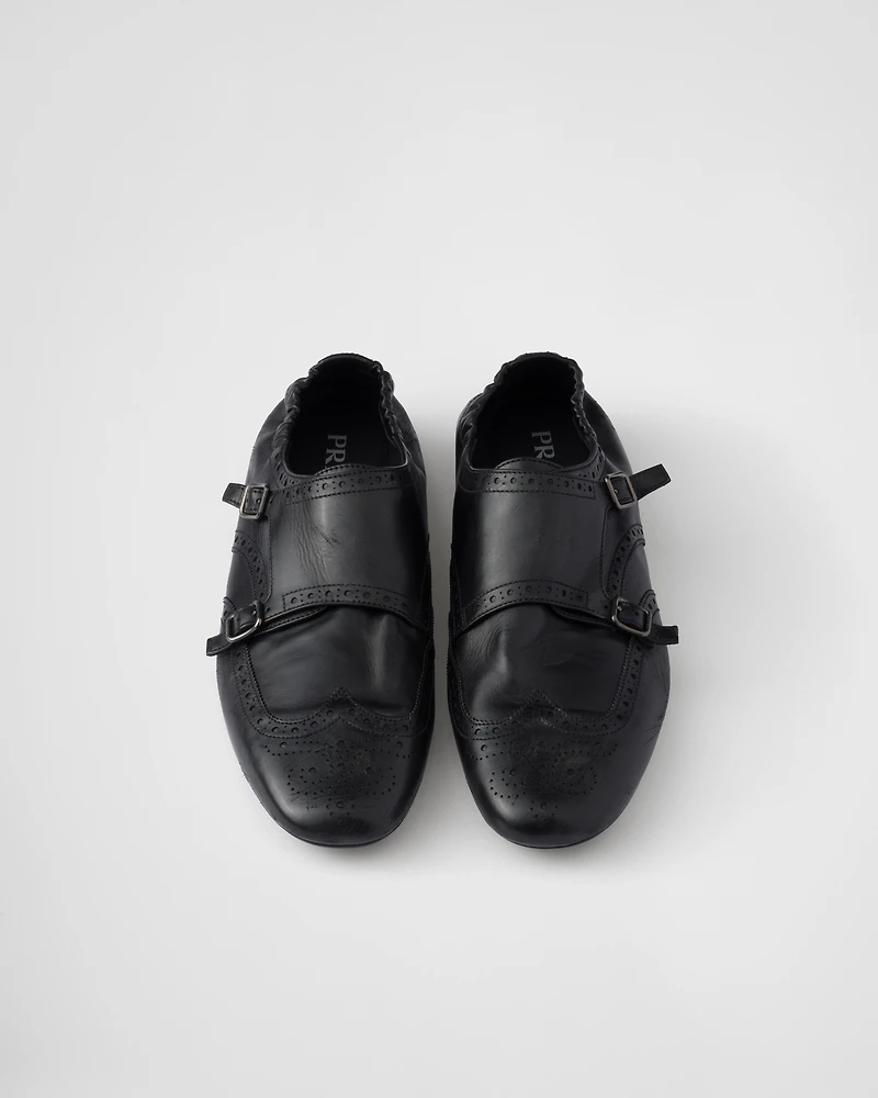 Shuffle double monk strap shoes