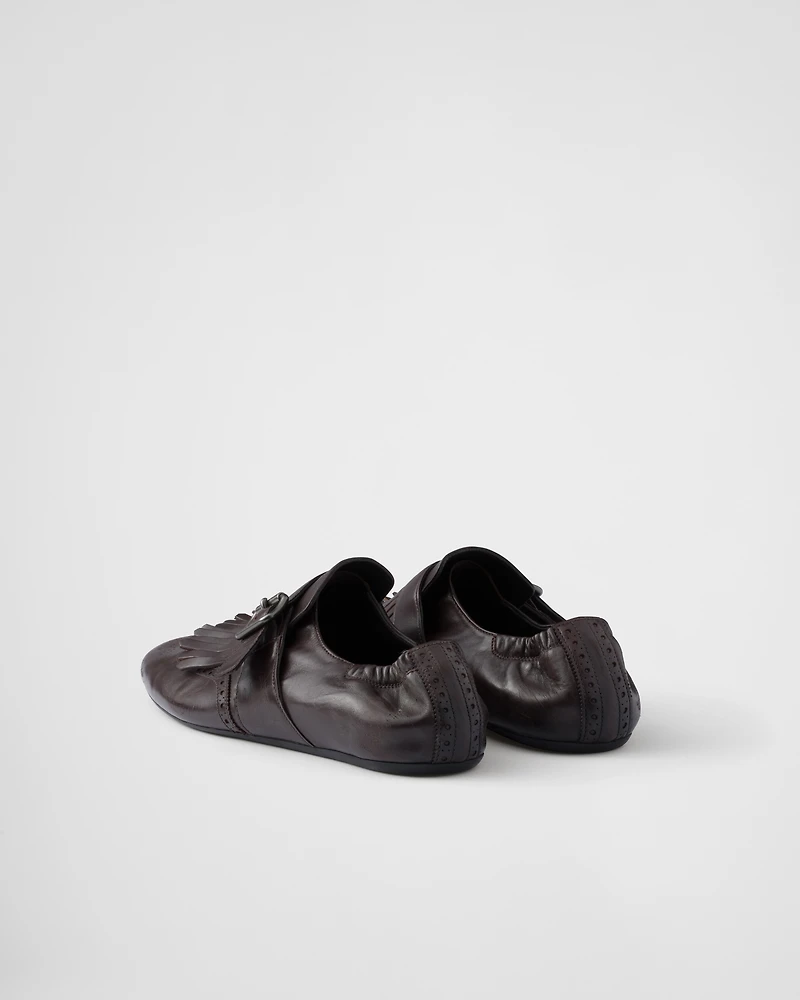 Shuffle fringed monk strap shoes