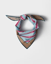 Printed cotton twill scarf
