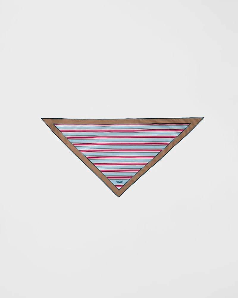 Printed cotton twill scarf