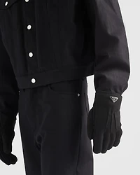 Suede sheepskin gloves