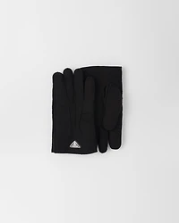 Suede sheepskin gloves