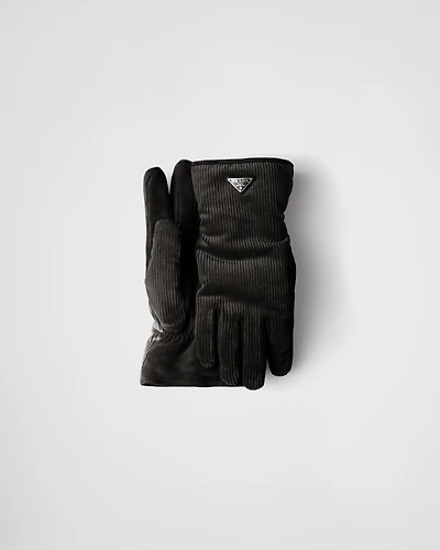 Corduroy gloves