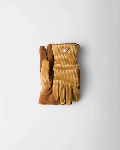 Corduroy gloves
