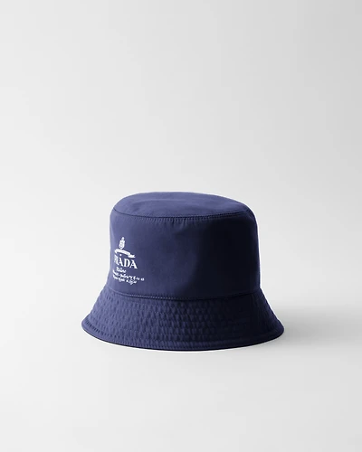 Reversible technical cotton bucket hat