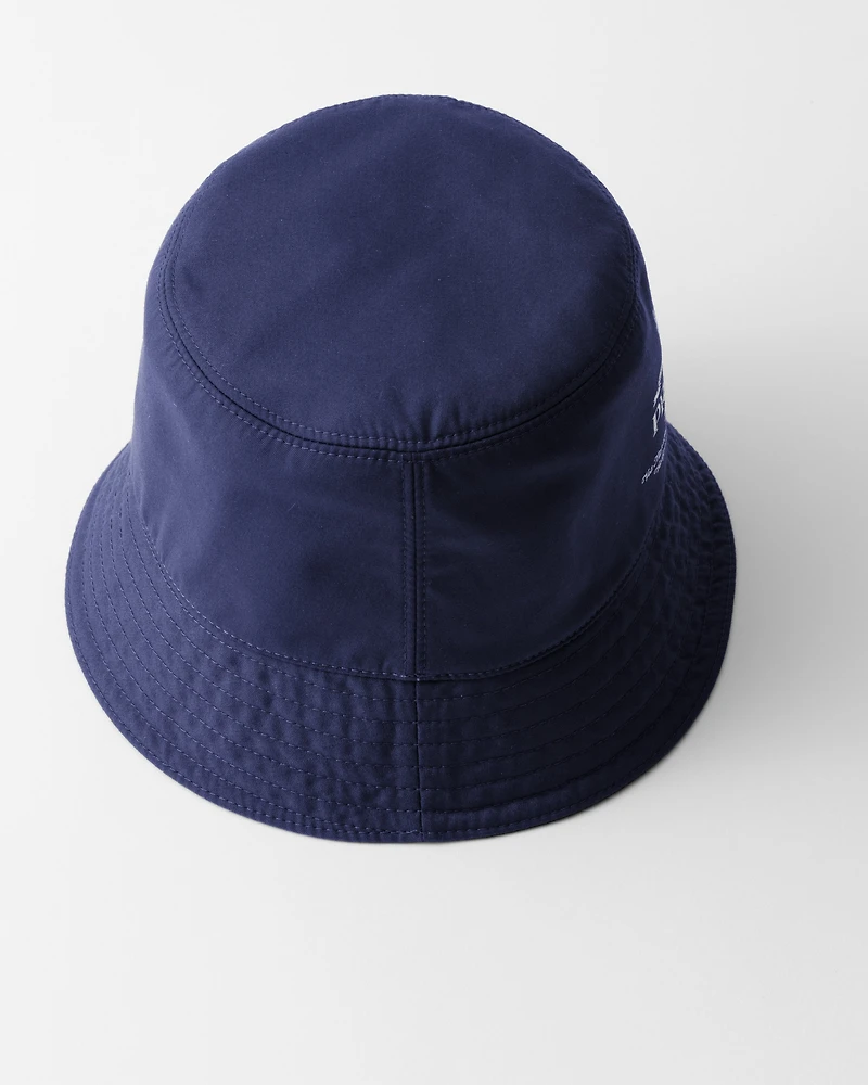 Reversible technical cotton bucket hat