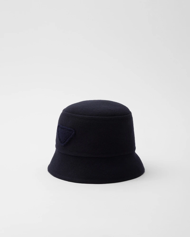 Velour cloth bucket hat