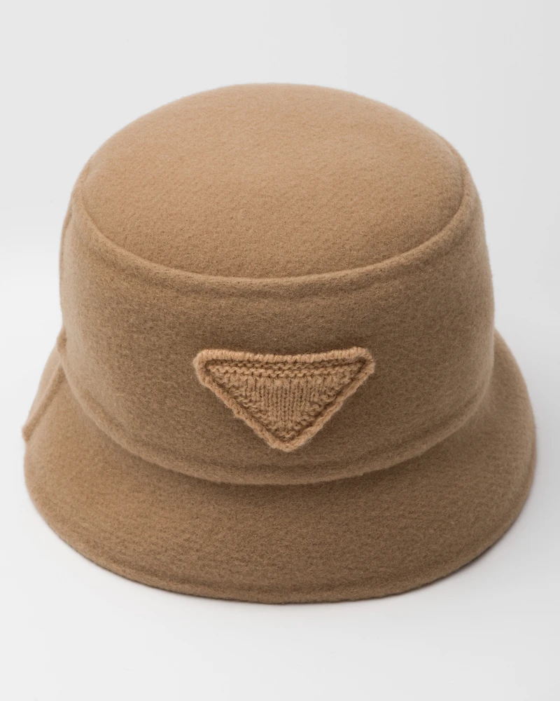 Velour cloth bucket hat