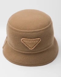 Velour cloth bucket hat