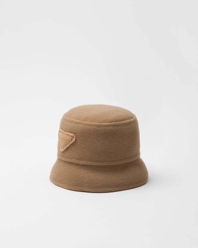 Velour cloth bucket hat