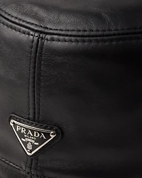 Nappa leather bucket hat