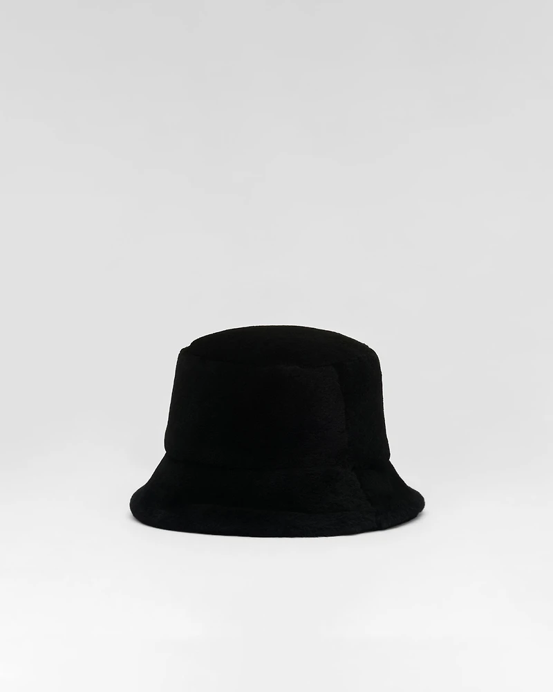 Shearling bucket hat