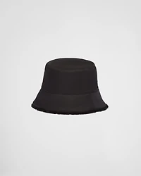 Re-Nylon and shearling bucket hat