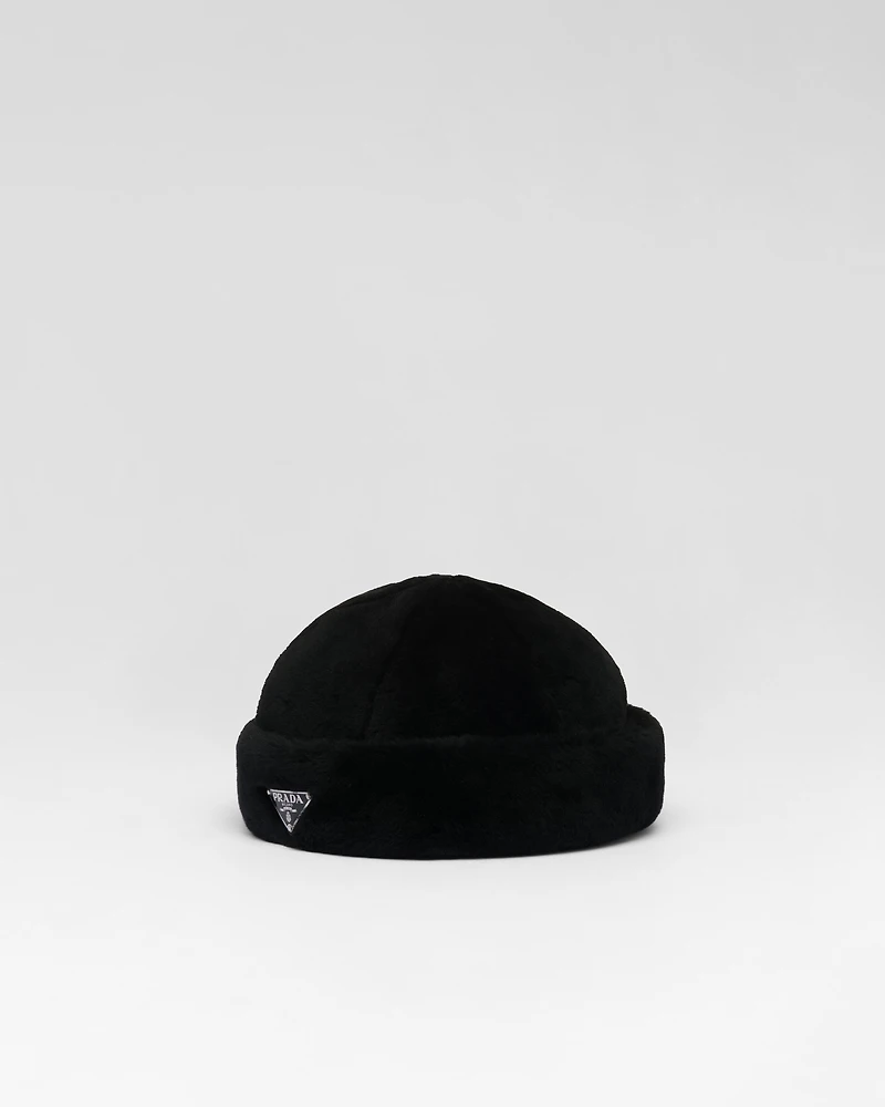 Shearling hat
