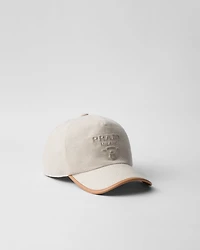 Linen blend baseball cap