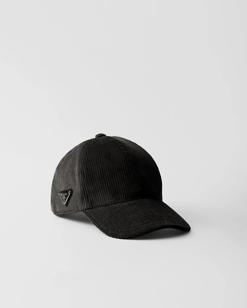 Corduroy baseball cap