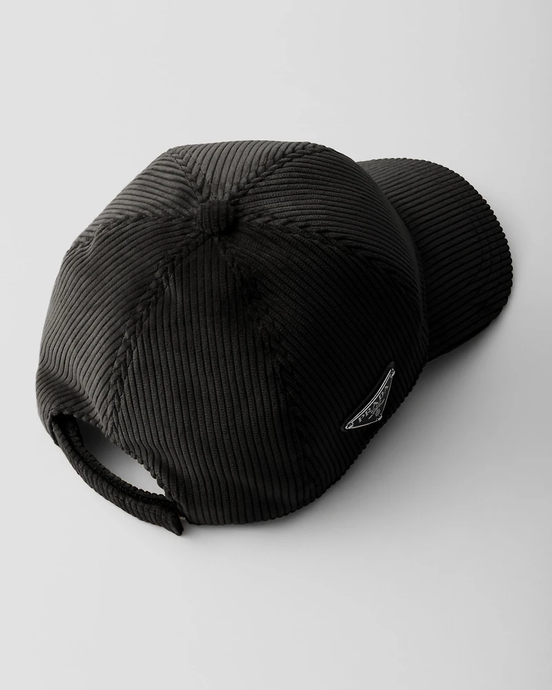 Corduroy baseball cap