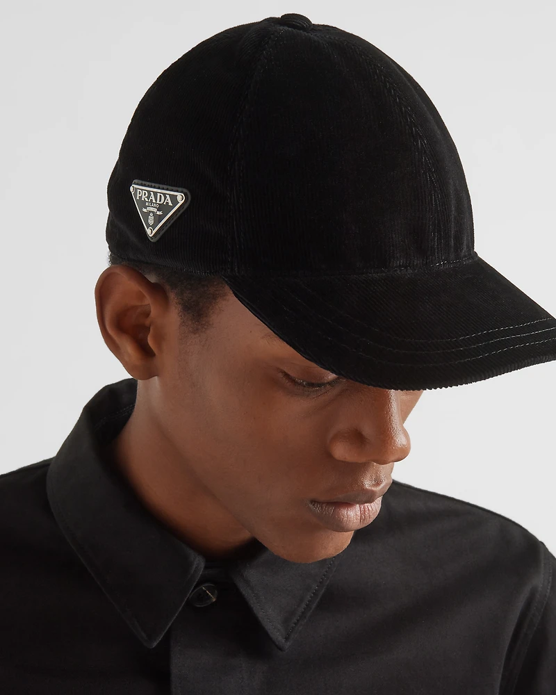 Corduroy baseball cap