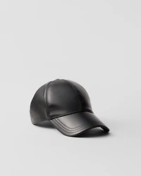 Nappa leather baseball cap