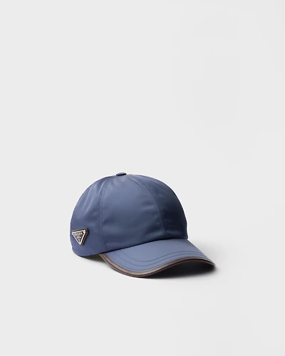 Re-Nylon and leather baseball cap