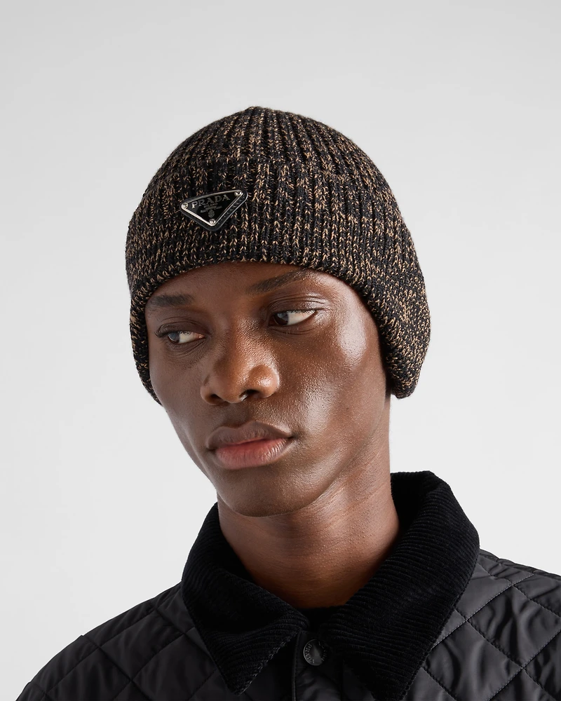 Mélange wool beanie