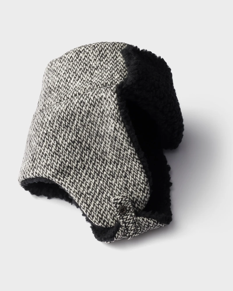 Tweed trapper hat