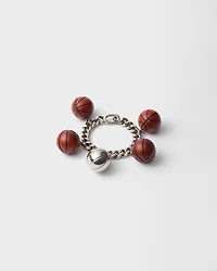 Metal basketball bracelet