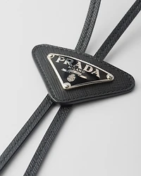 Saffiano leather bolo tie