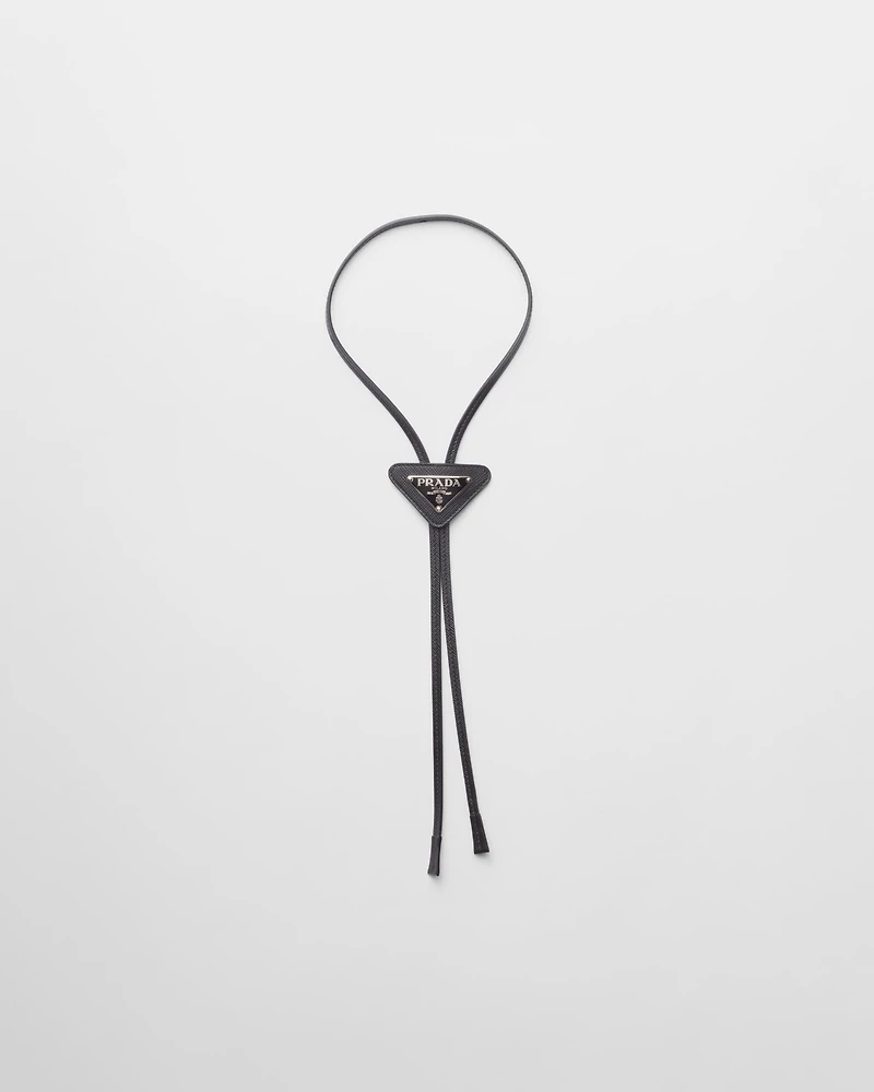 Saffiano leather bolo tie