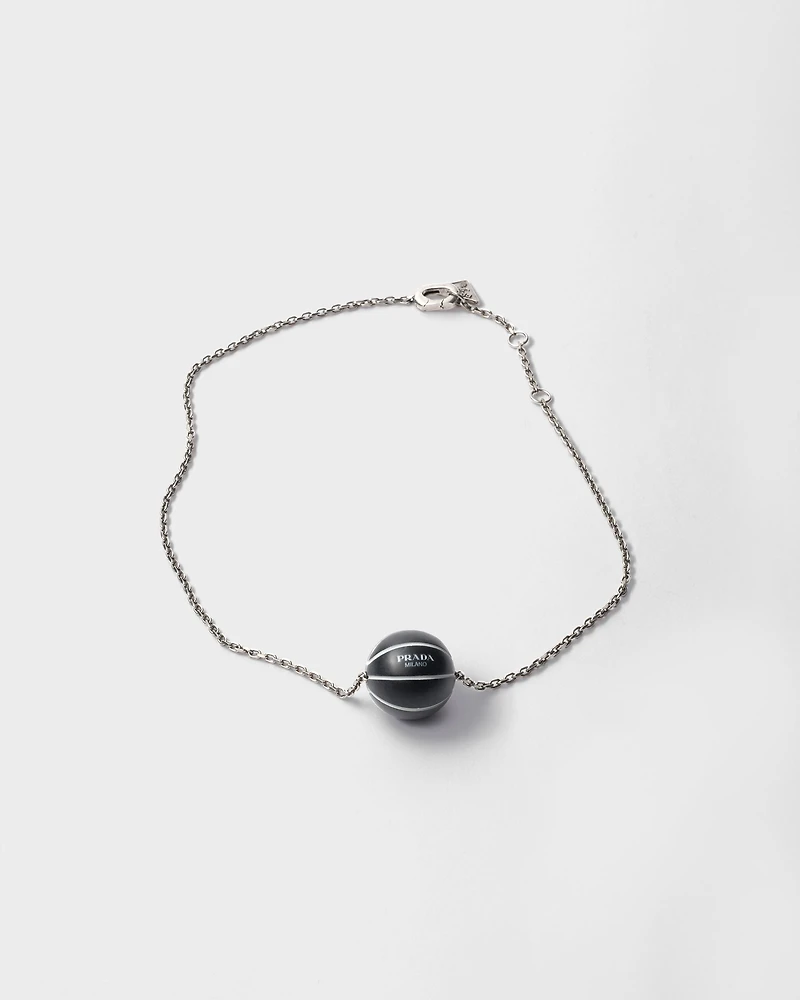 Metal basketball necklace