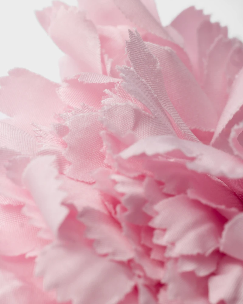 Poplin and metal flower brooch