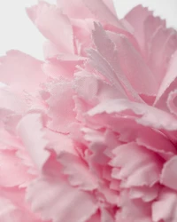 Poplin and metal flower brooch