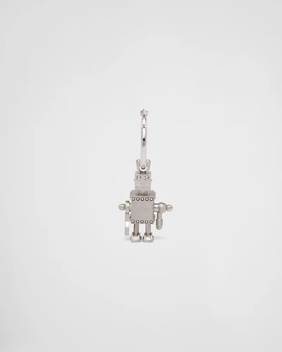 Single earring with Robot Jewels pendant