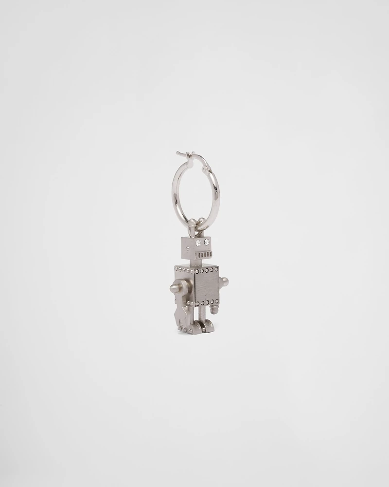 Single earring with Robot Jewels pendant