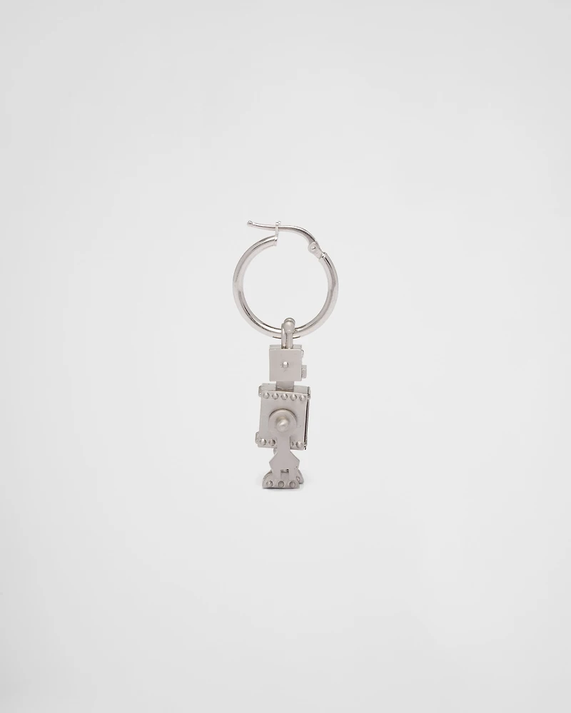 Single earring with Robot Jewels pendant