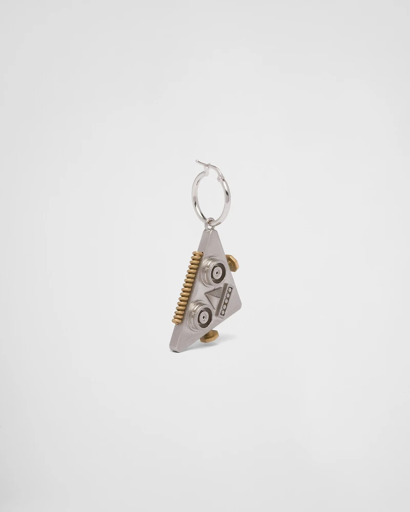 Left earring with Robot Jewels pendant