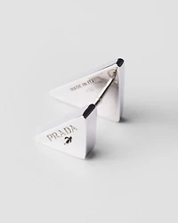 Enameled silver earrings