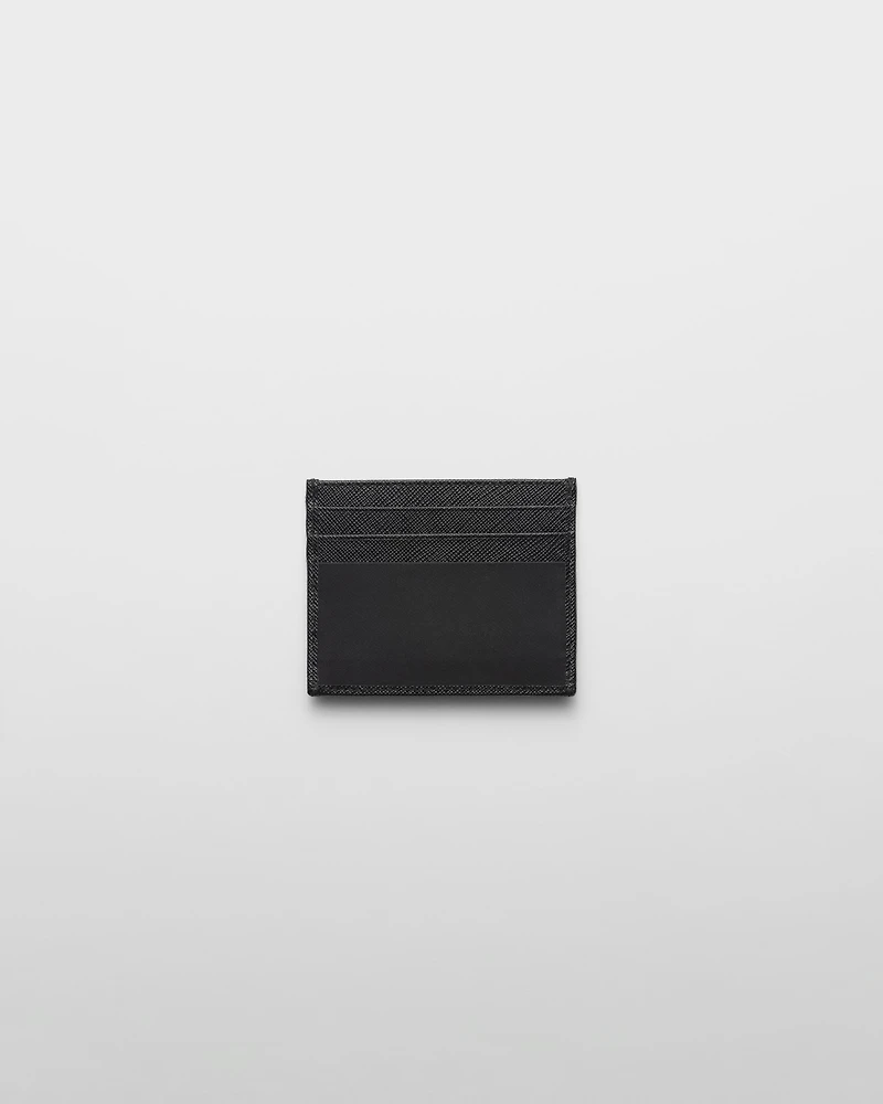Re-Nylon and Saffiano leather card holder